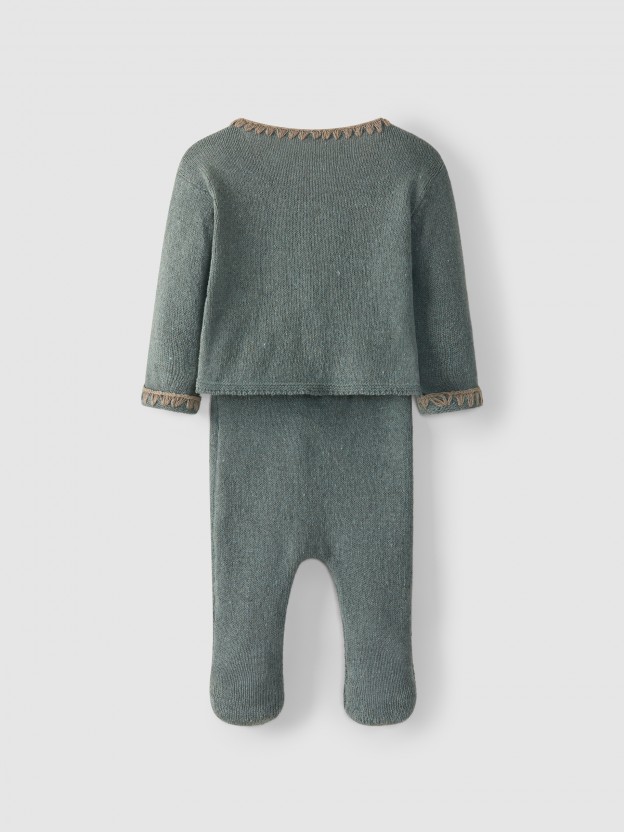 Knitted jumper and pants set