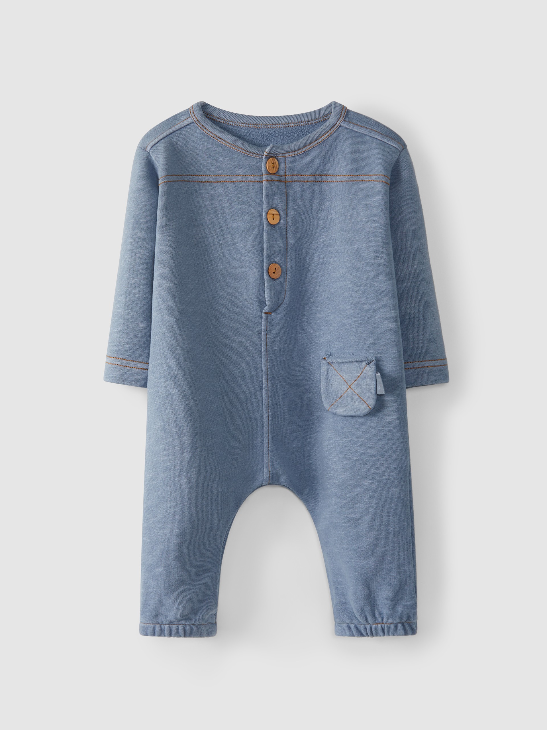 Plain romper with pocket