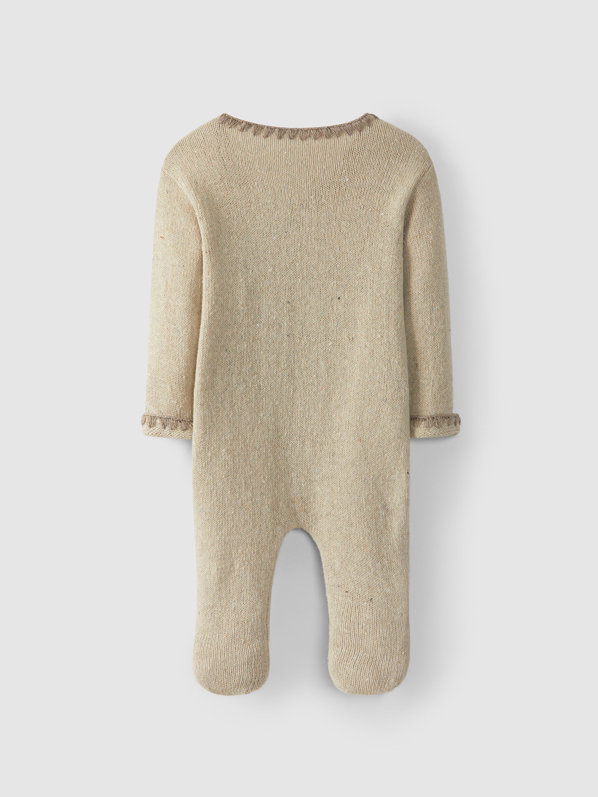 Babygrow trespasse em malha tricotada