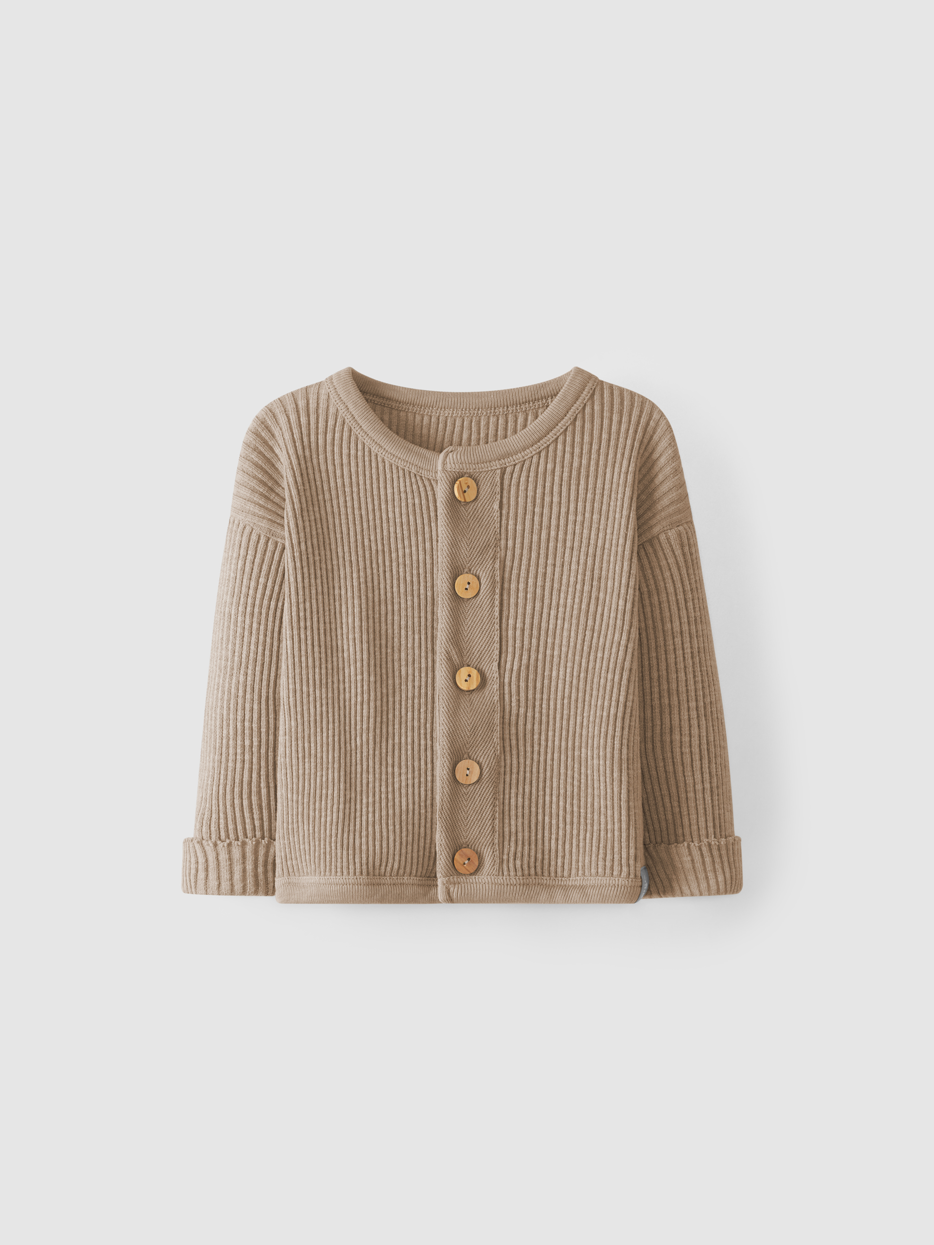 Ribbed jersey cardigan
