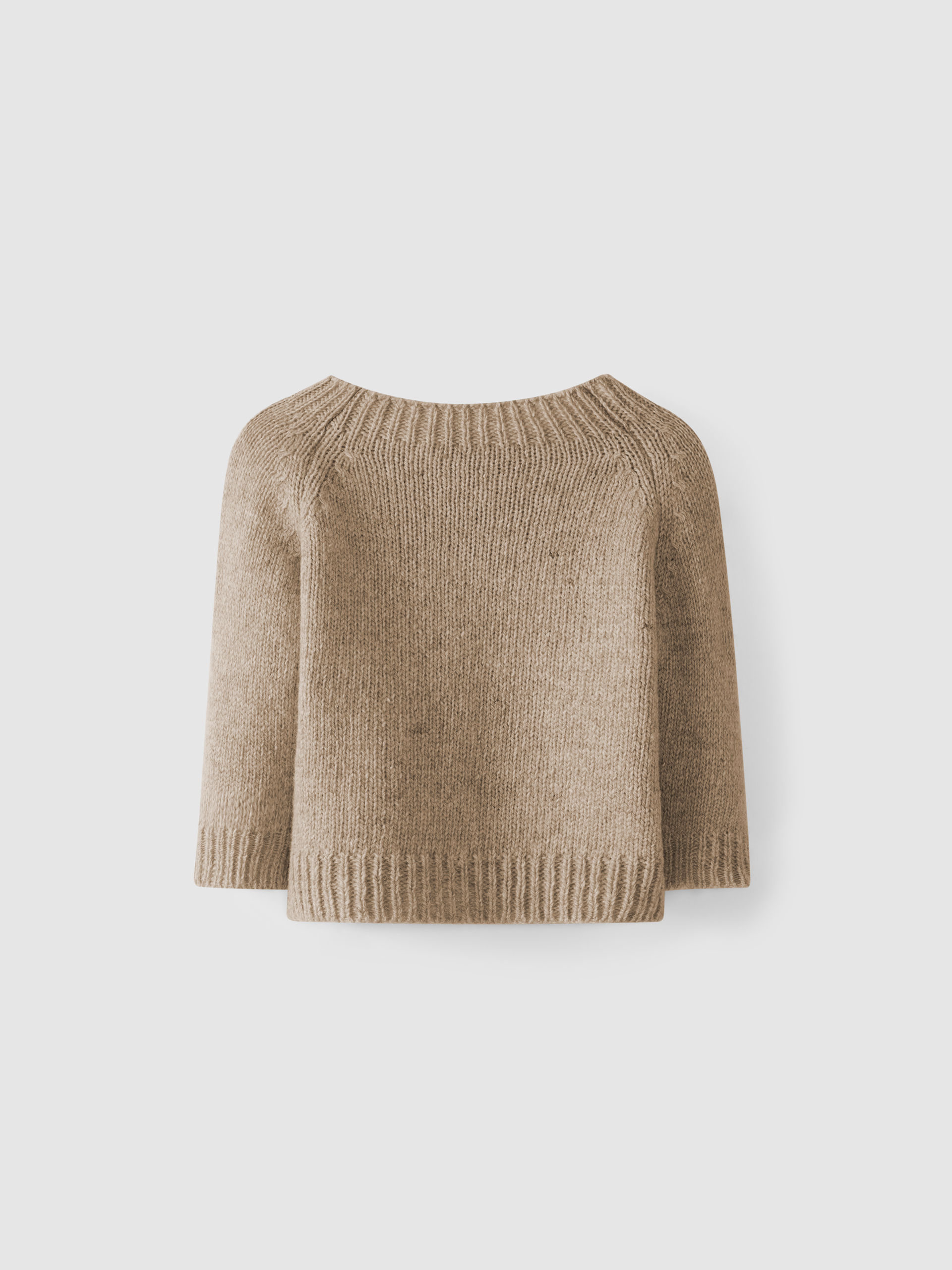 Knitted cardigan round neckline