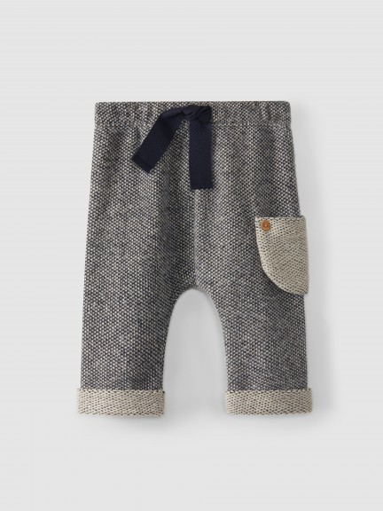 Textured jersey pants