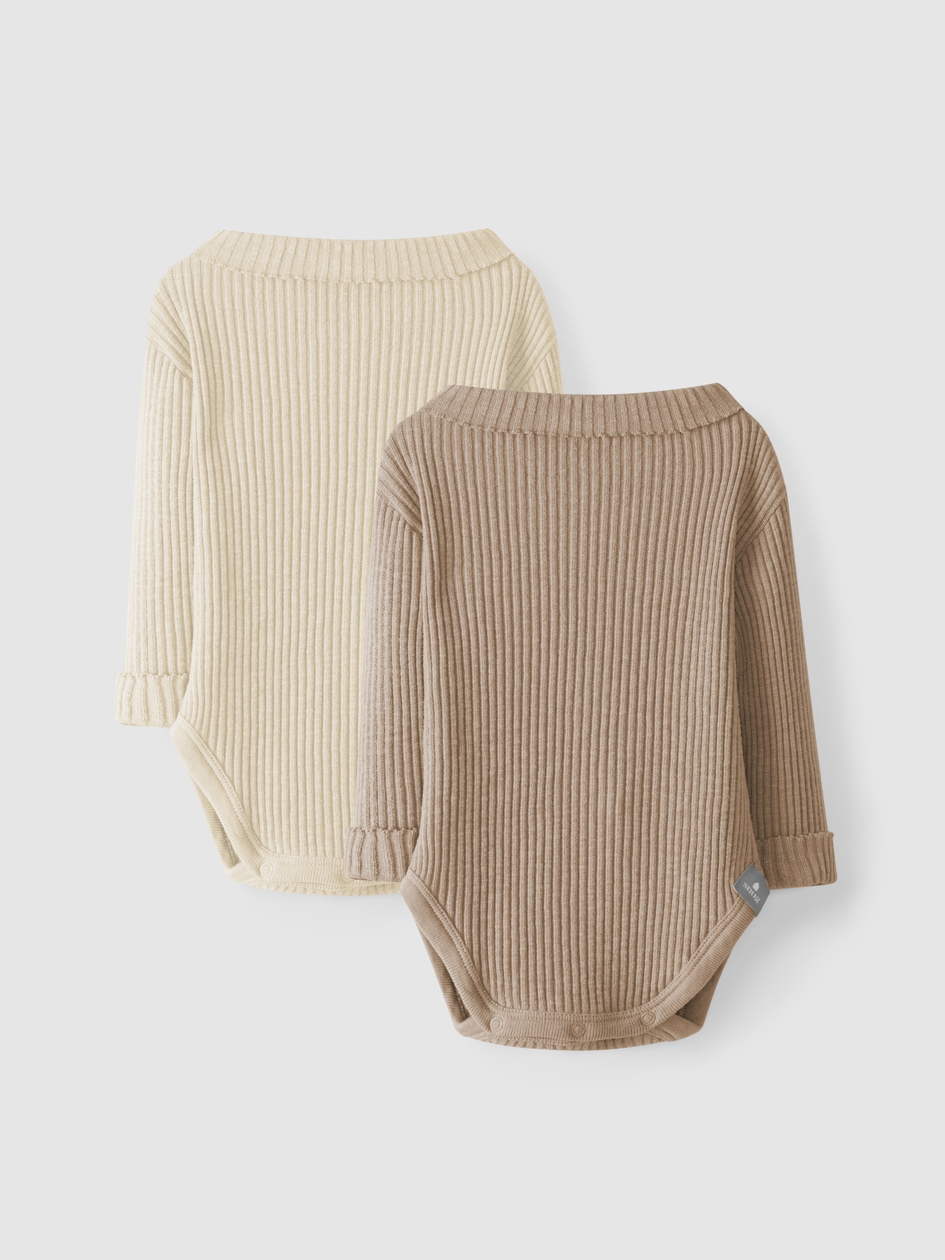 Set two ribbed jersey bodysuits