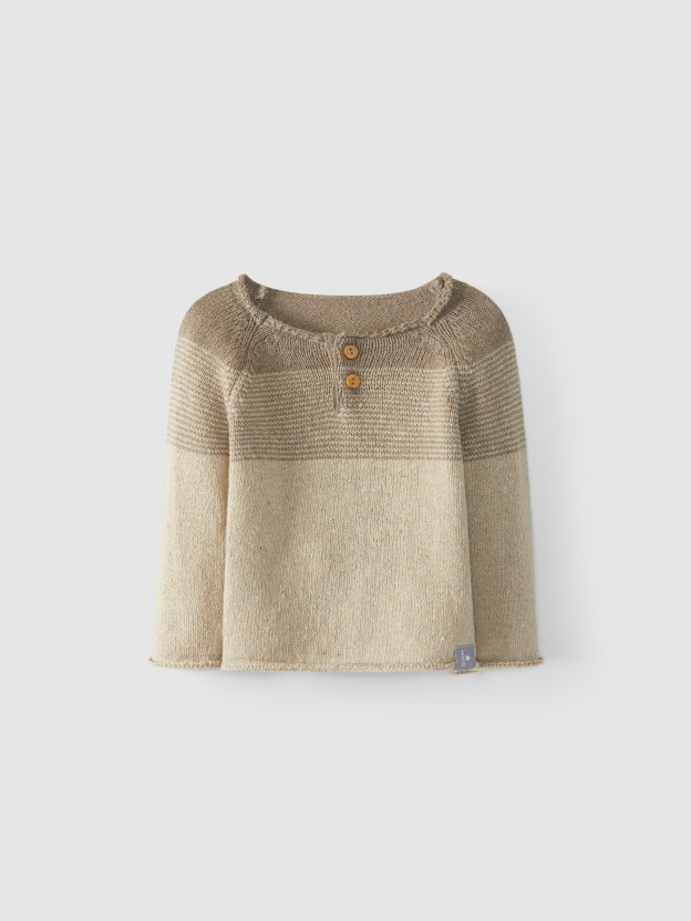 Camisola tricotada com algodão reciclado