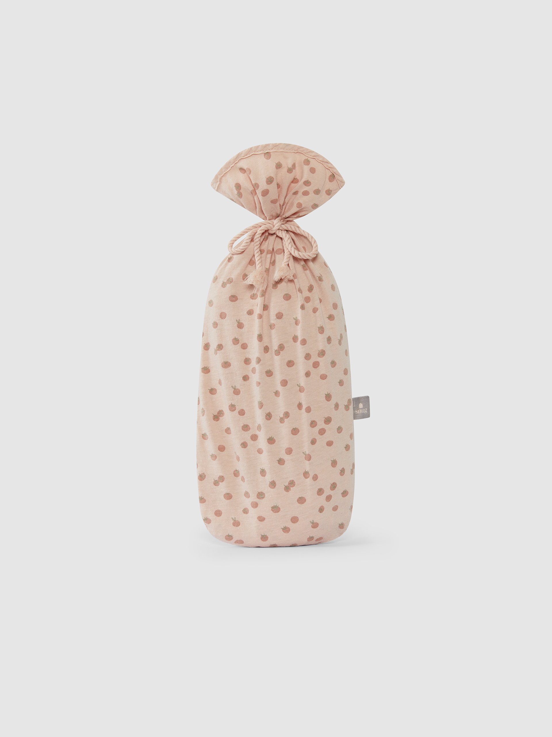 Swaddle set with tomato print bag and bib