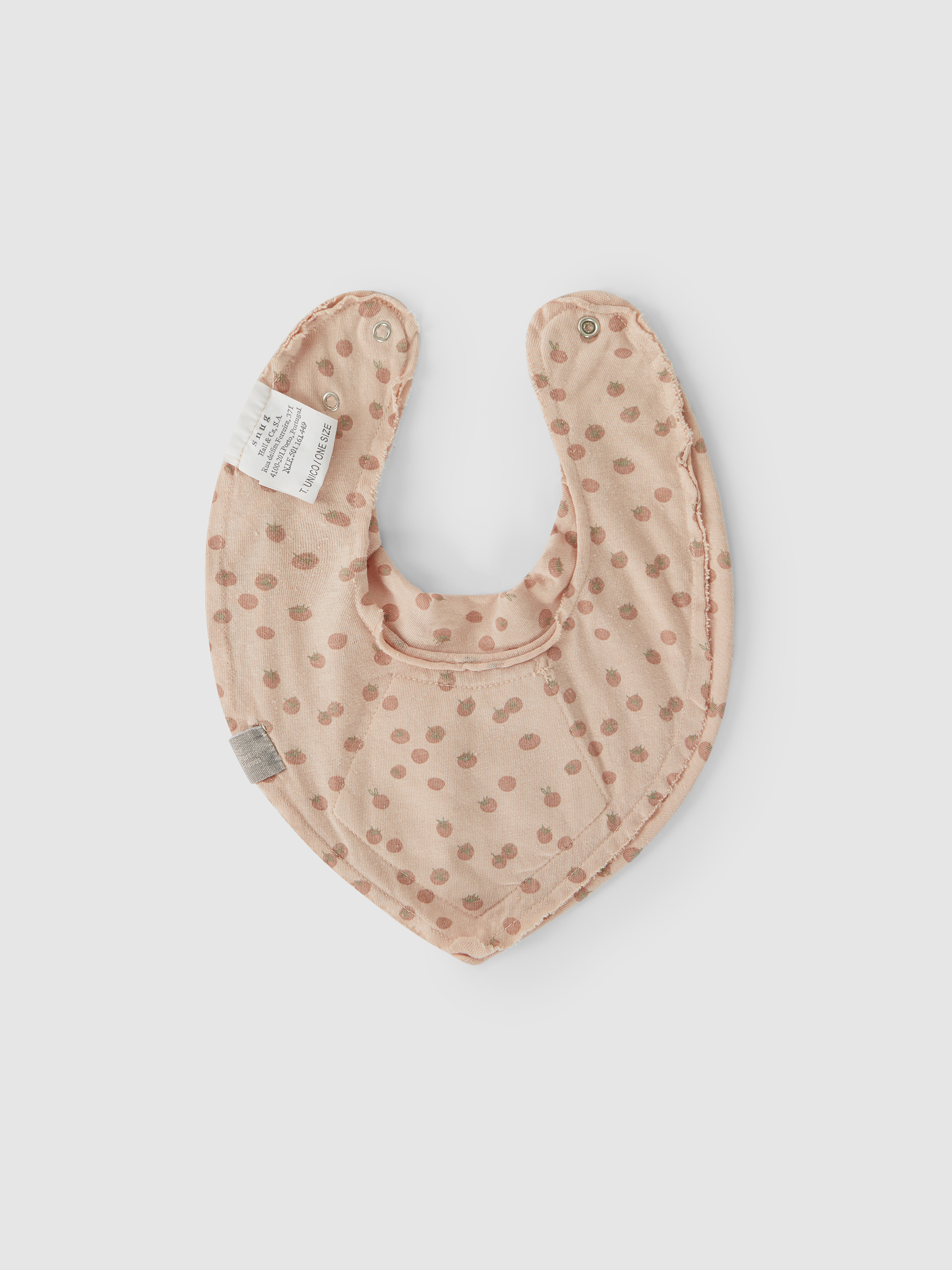 Swaddle set with tomato print bag and bib