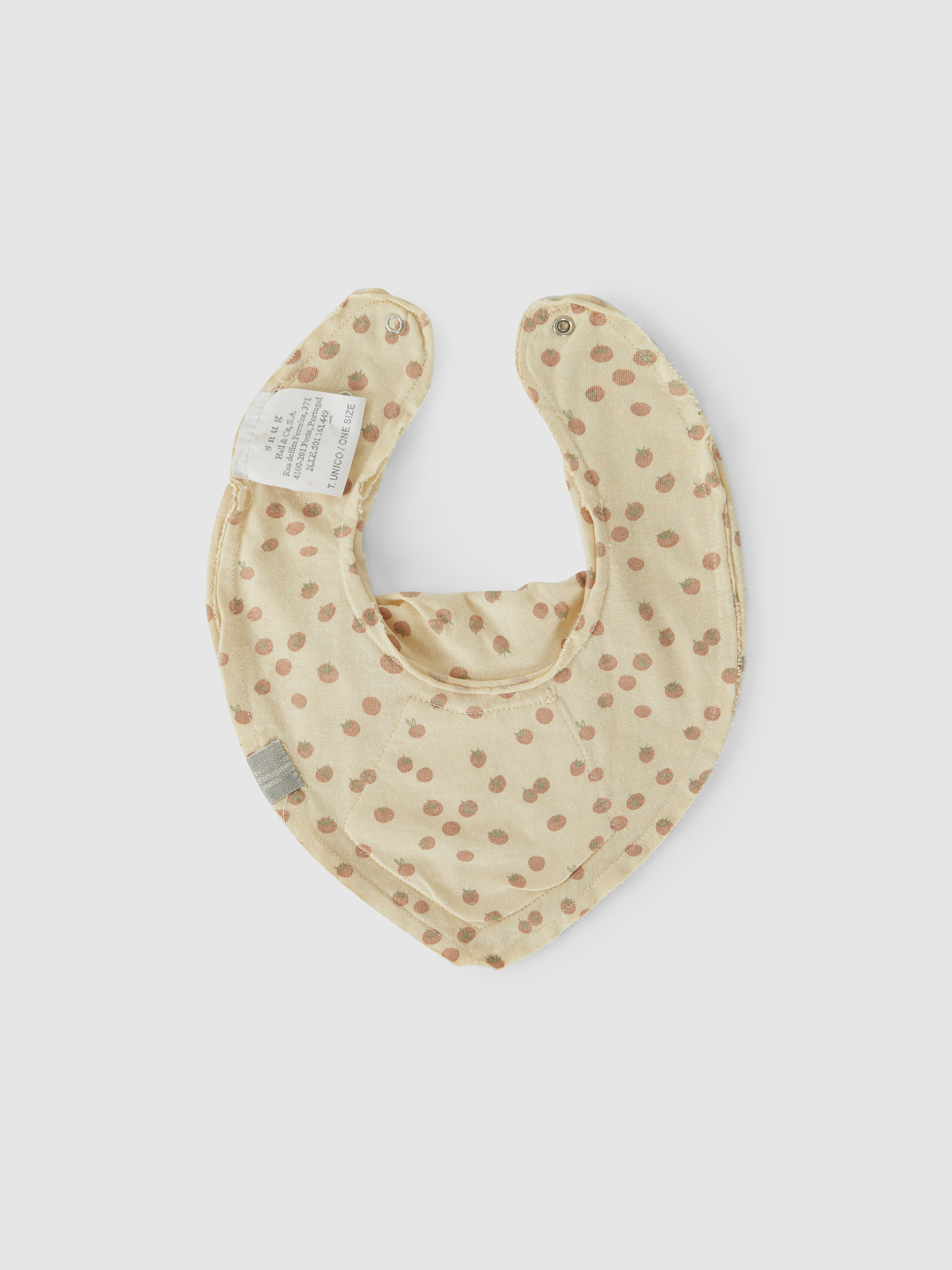 Swaddle set with tomato print bag and bib