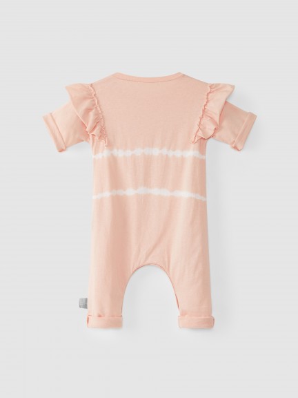 Macacão tie-dye com folho Macacão tie-dye com folho