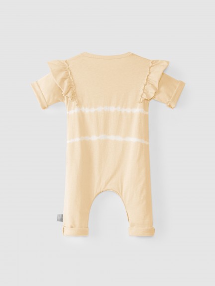 Macacão tie-dye com folho Macacão tie-dye com folho