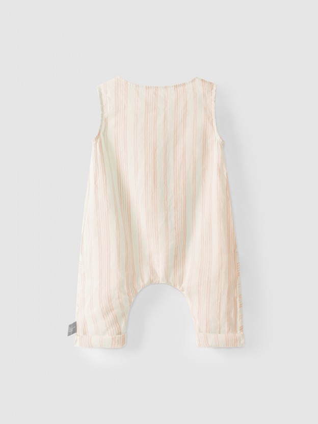 Striped overalls