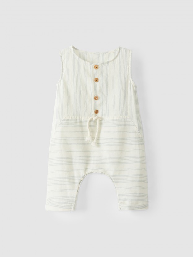 Striped overalls Striped overalls