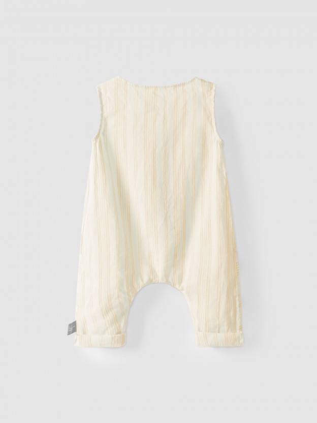 Striped overalls