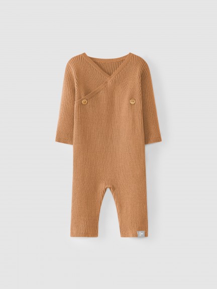 Knitted organic cotton romper