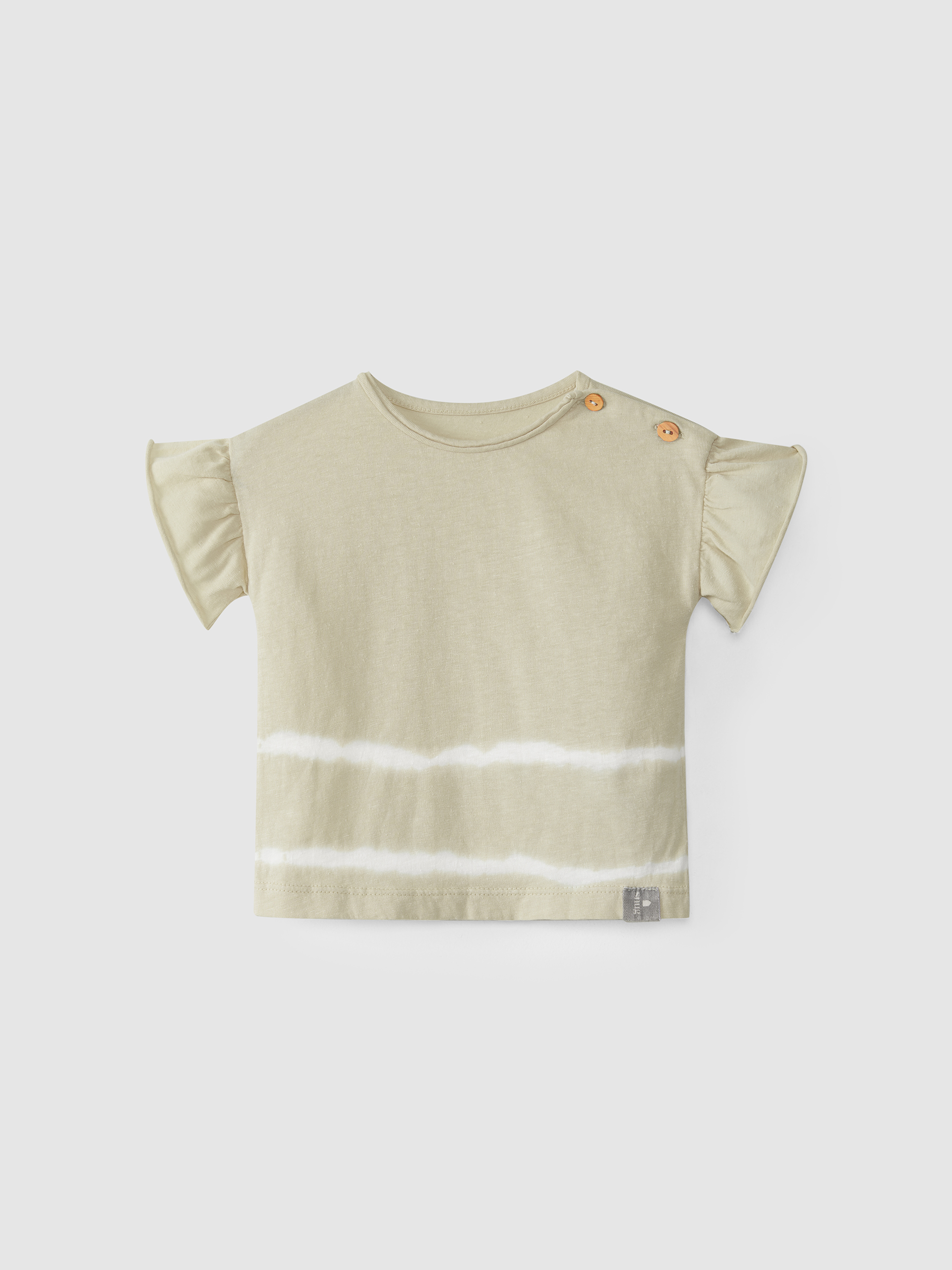 Two-T-shirt set, tie-dyed and picot pattern