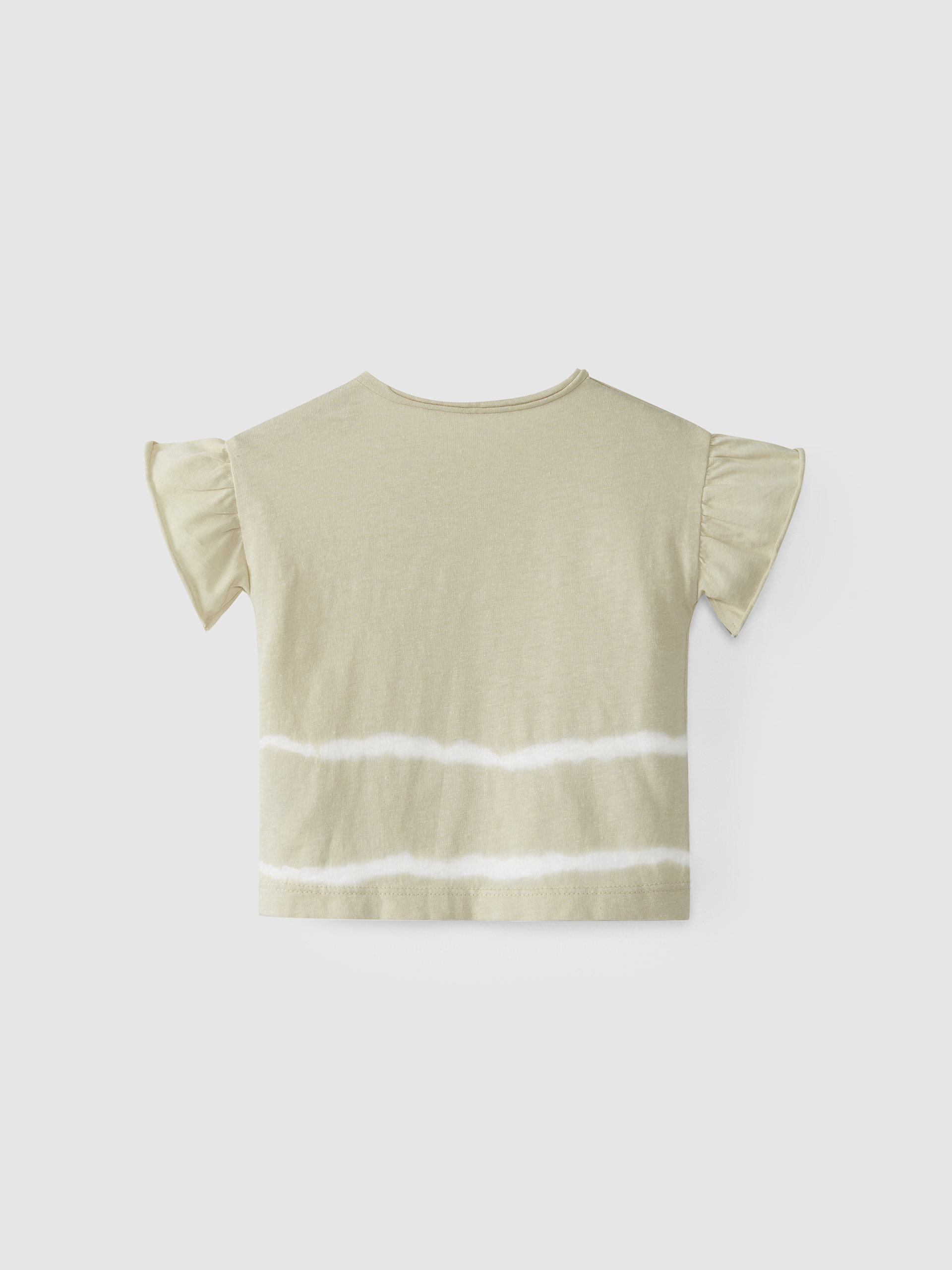 Two-T-shirt set, tie-dyed and picot pattern