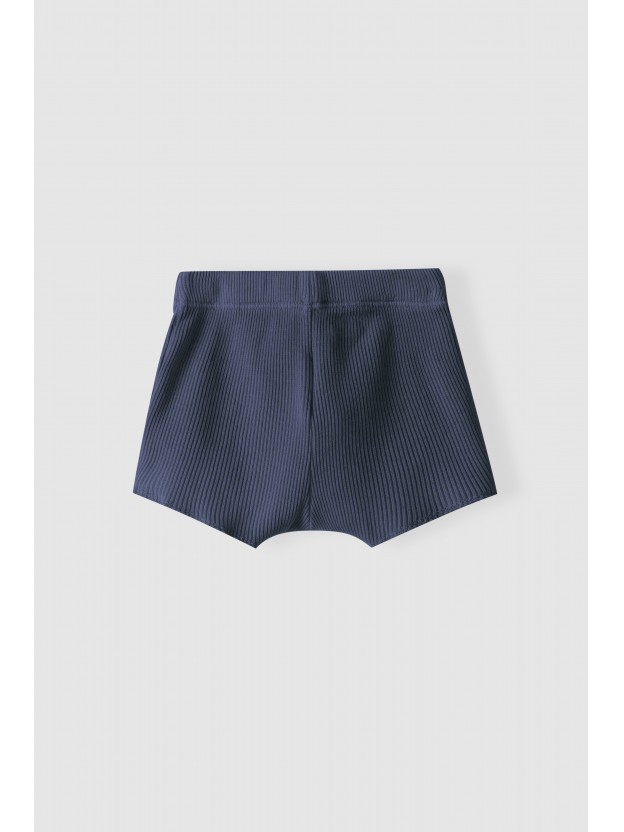 Set of two ribbed cotton shorts