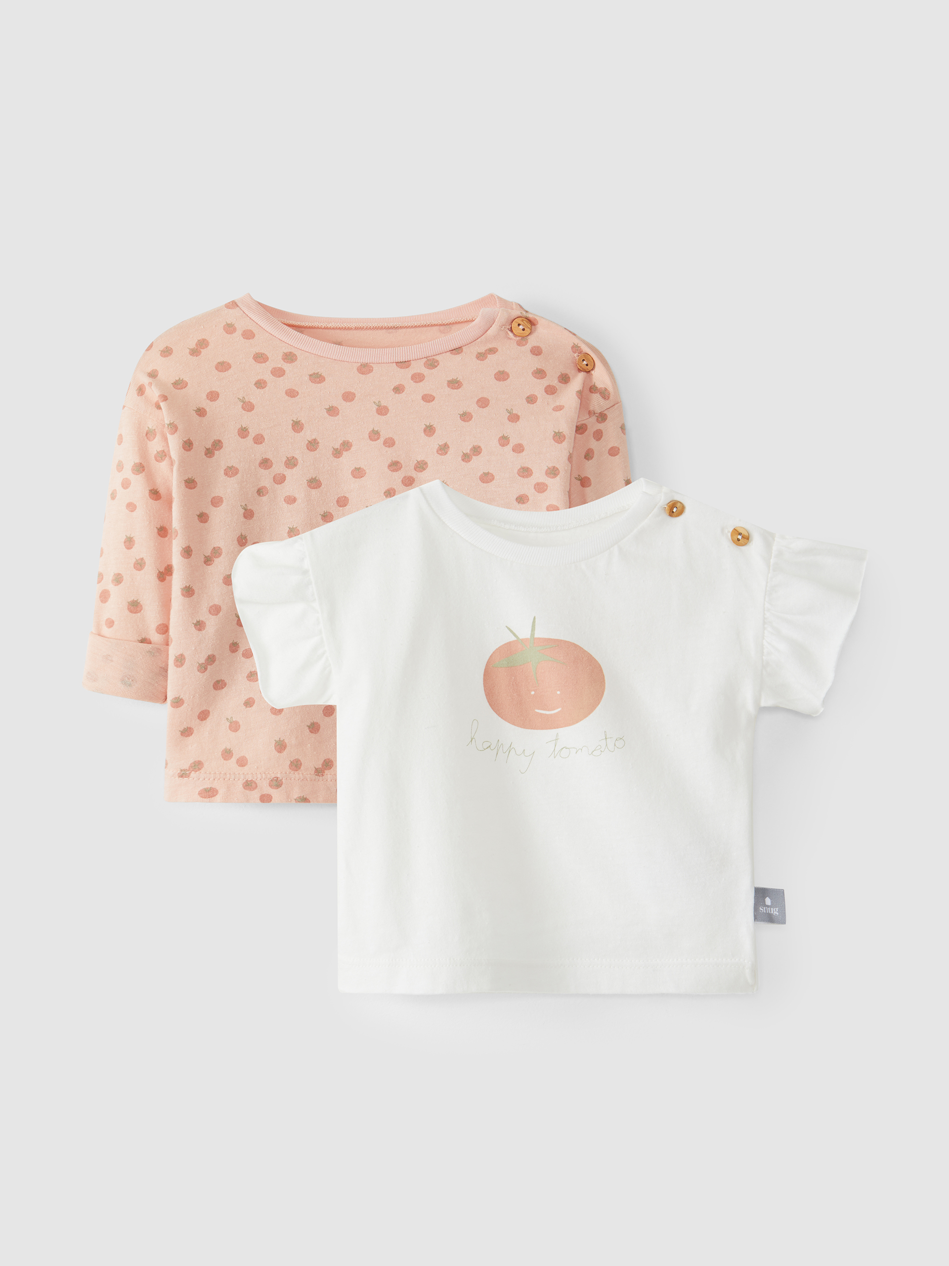 Set of two "happy tomato" T-shirts