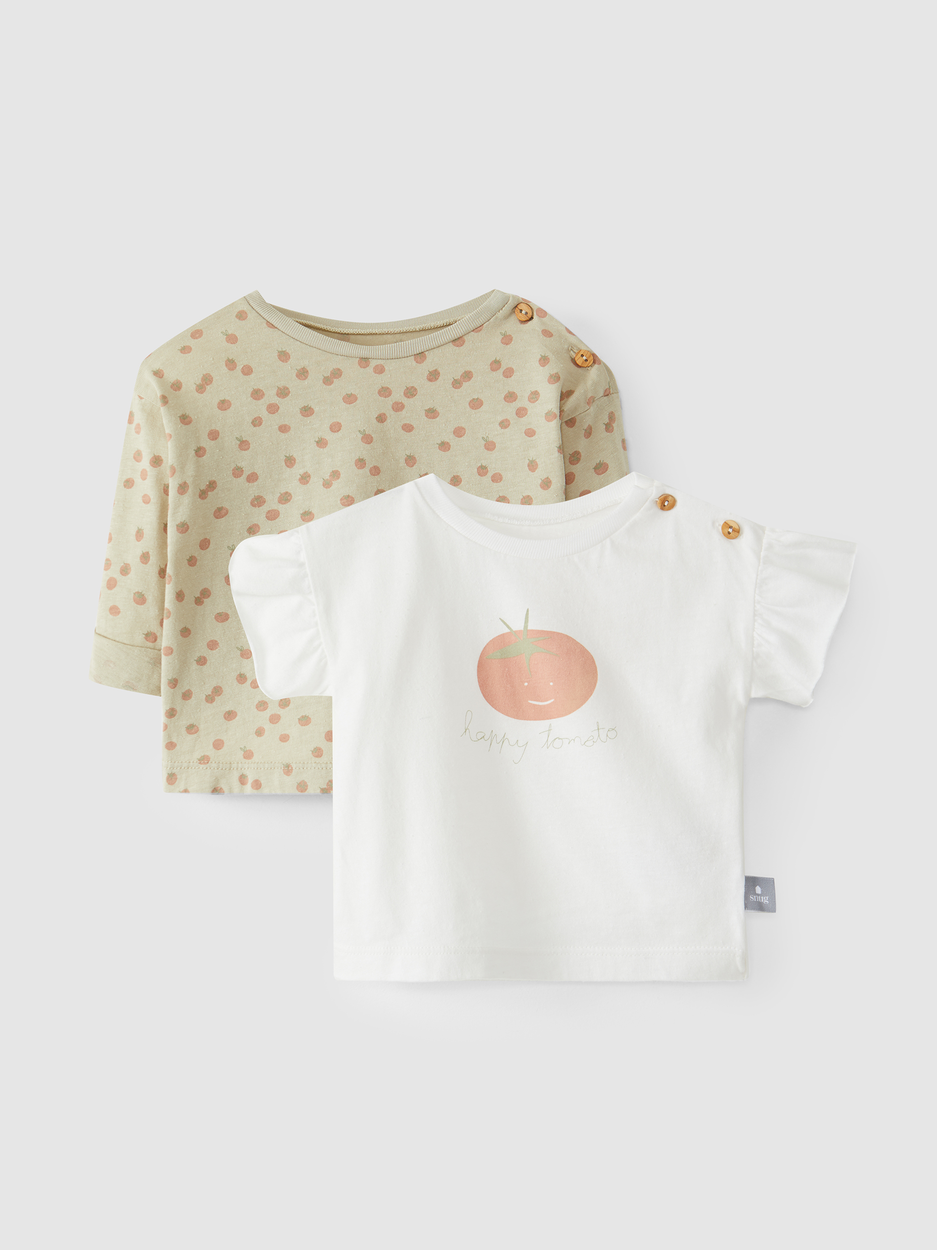 Set of two "happy tomato" T-shirts