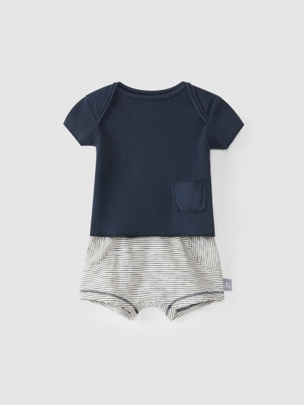 Kit t-shirt e cales riscas