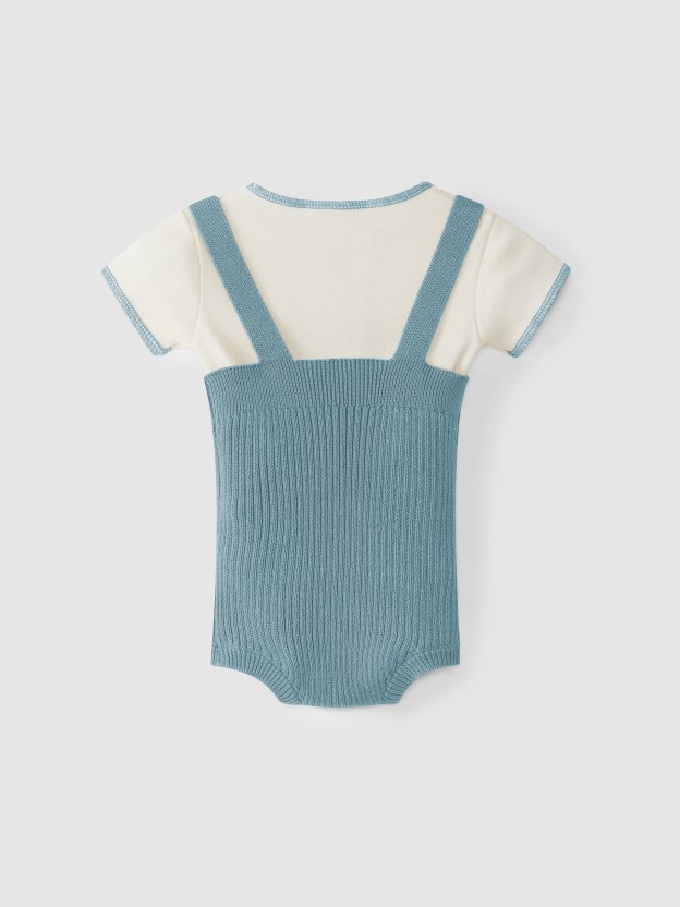 Knitted shortie and bodysuit set