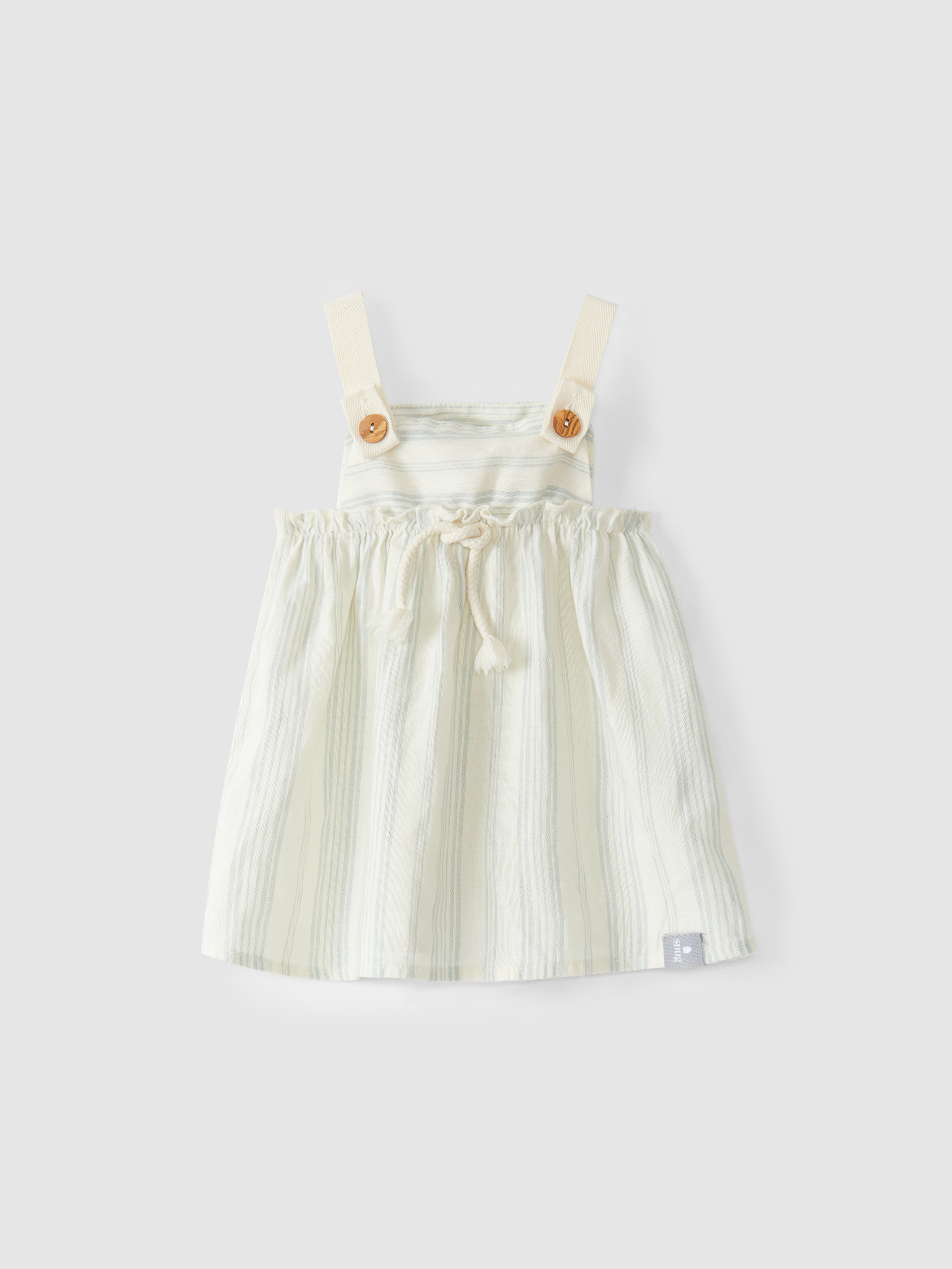 Striped high-waisted dress