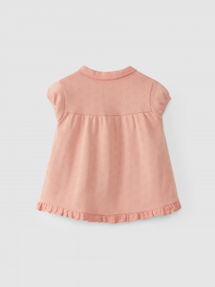 Dress with picot heart pattern Dress with picot heart pattern