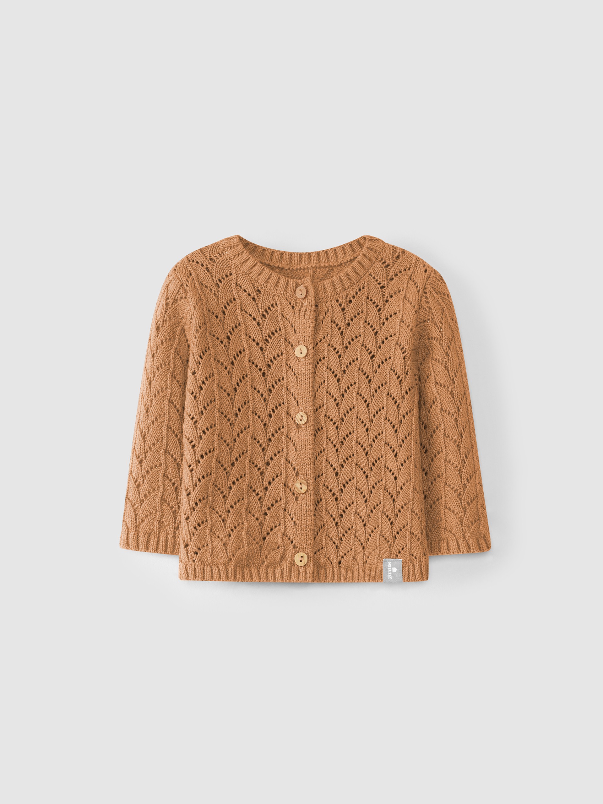 Knitted organic cotton cardigan