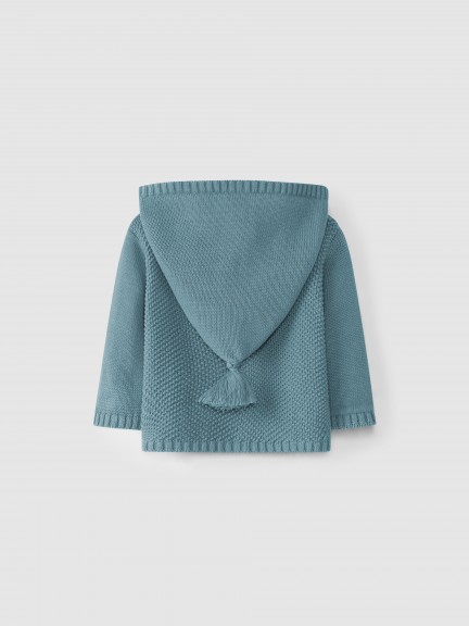 Knitted cardigan with hood Knitted cardigan with hood
