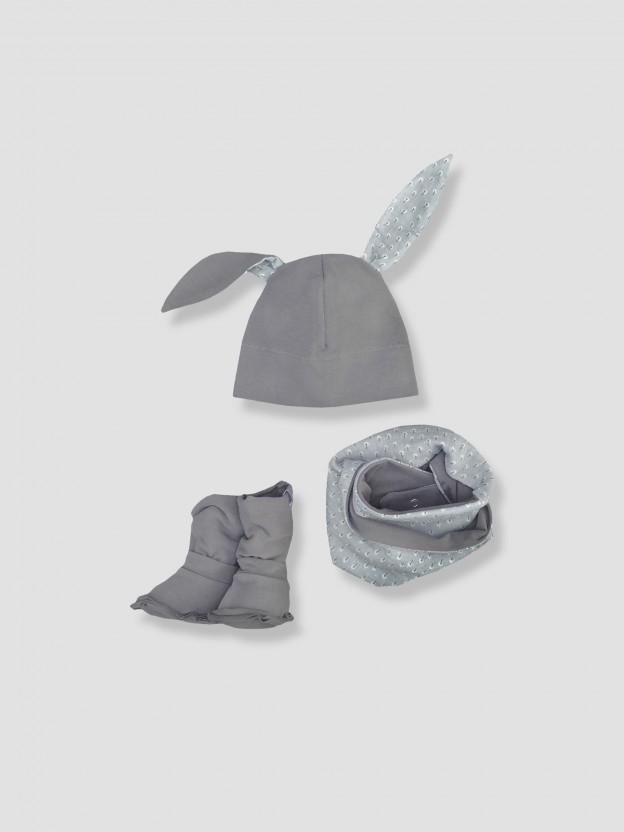 Hat + collar + booties kit Small Trees