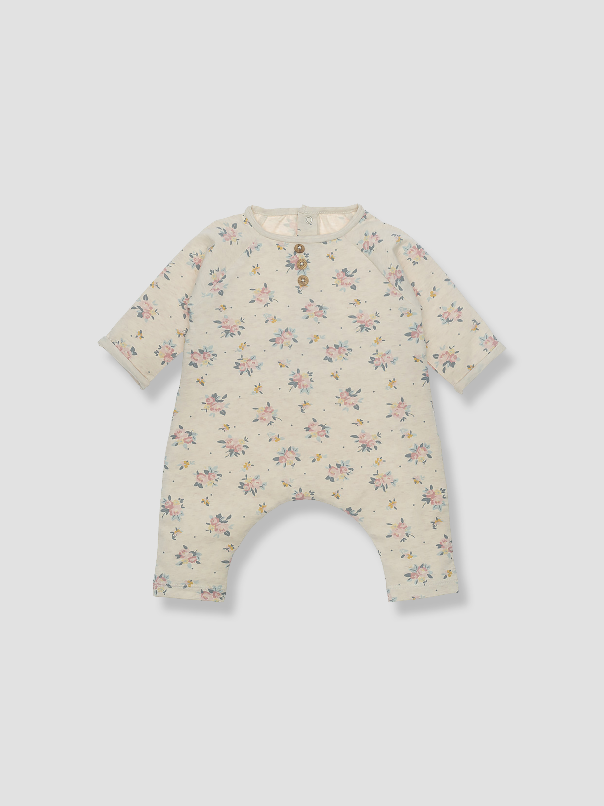 Floral footless babygrow