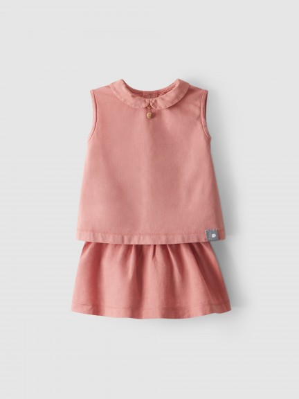 Kit algodo orgnico: blusa + saia