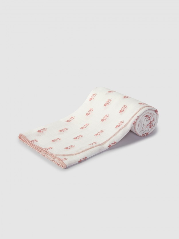 Organic cotton jersey swaddle with bag