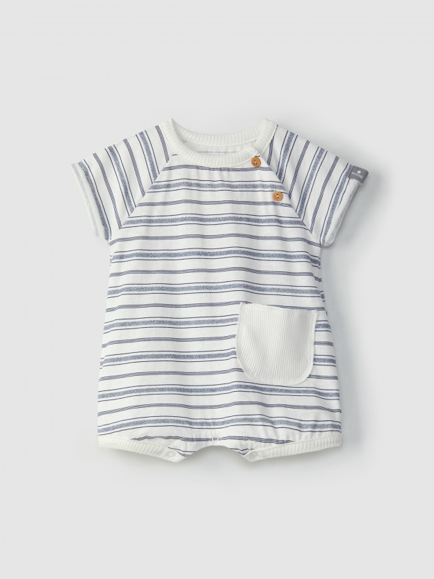 Short striped romper