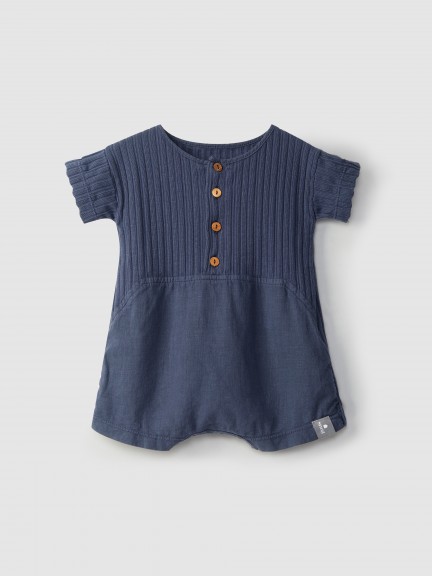 Ribbed organic cotton jersey shortie
