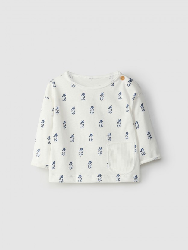 Kit de duas t-shirts dip dye e estampada