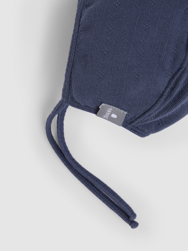 Set organic cotton cap + ajour booties