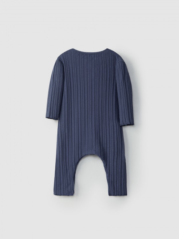 Babygrow footless ribbed organic cotton