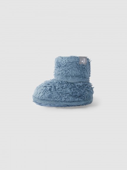 Booties in organic cotton fur Booties in organic cotton fur