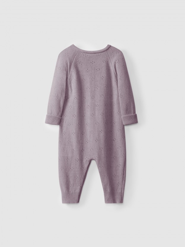 Knitted jumpsuit w/ cashmere and merino