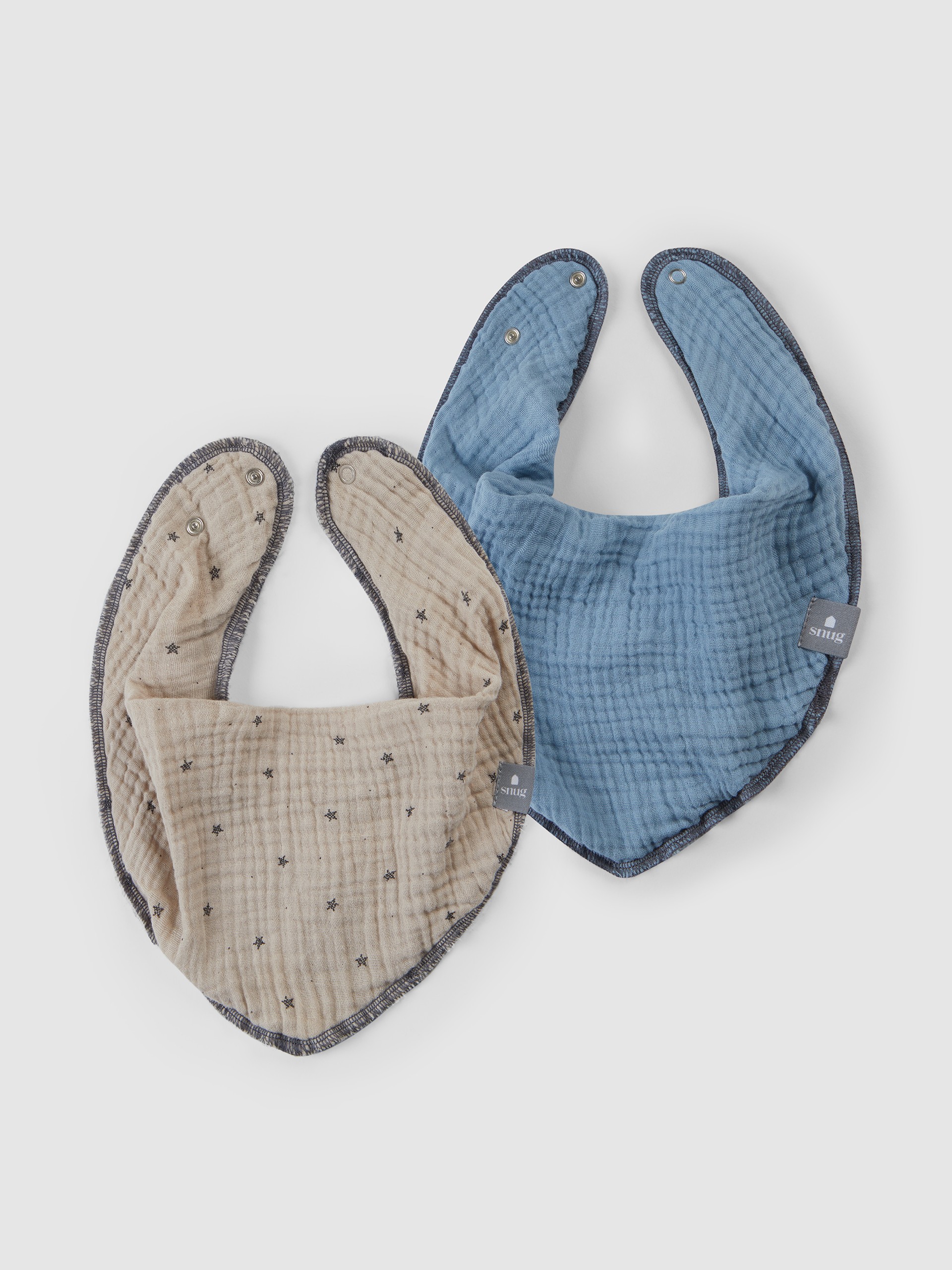 Two muslin collars/bibs pack