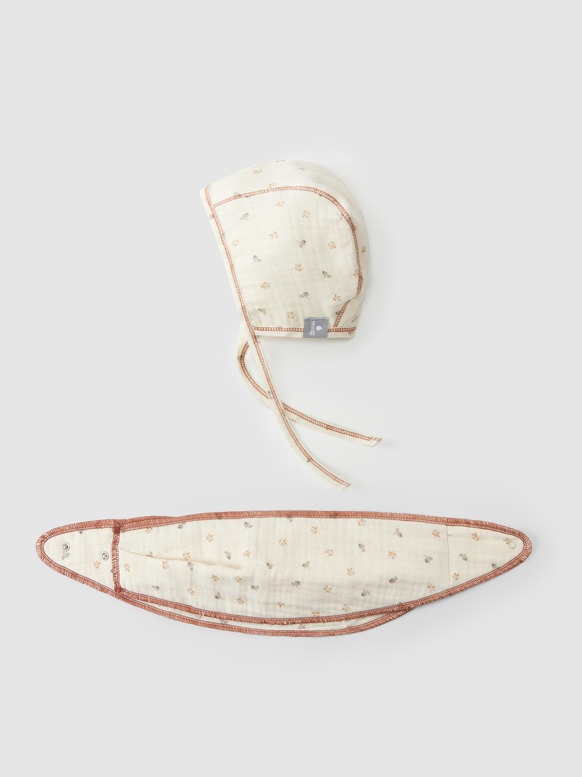 Kit touca e gola/babete musselina