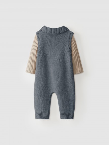 Kit algodão/lã reciclados macacão e t-shirt Kit algodão/lã reciclados macacão e t-shirt