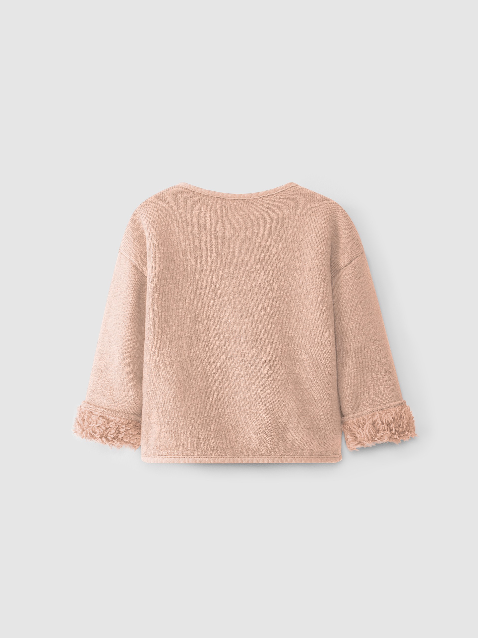 Casaco felpa e pêlo de algodão orgânico