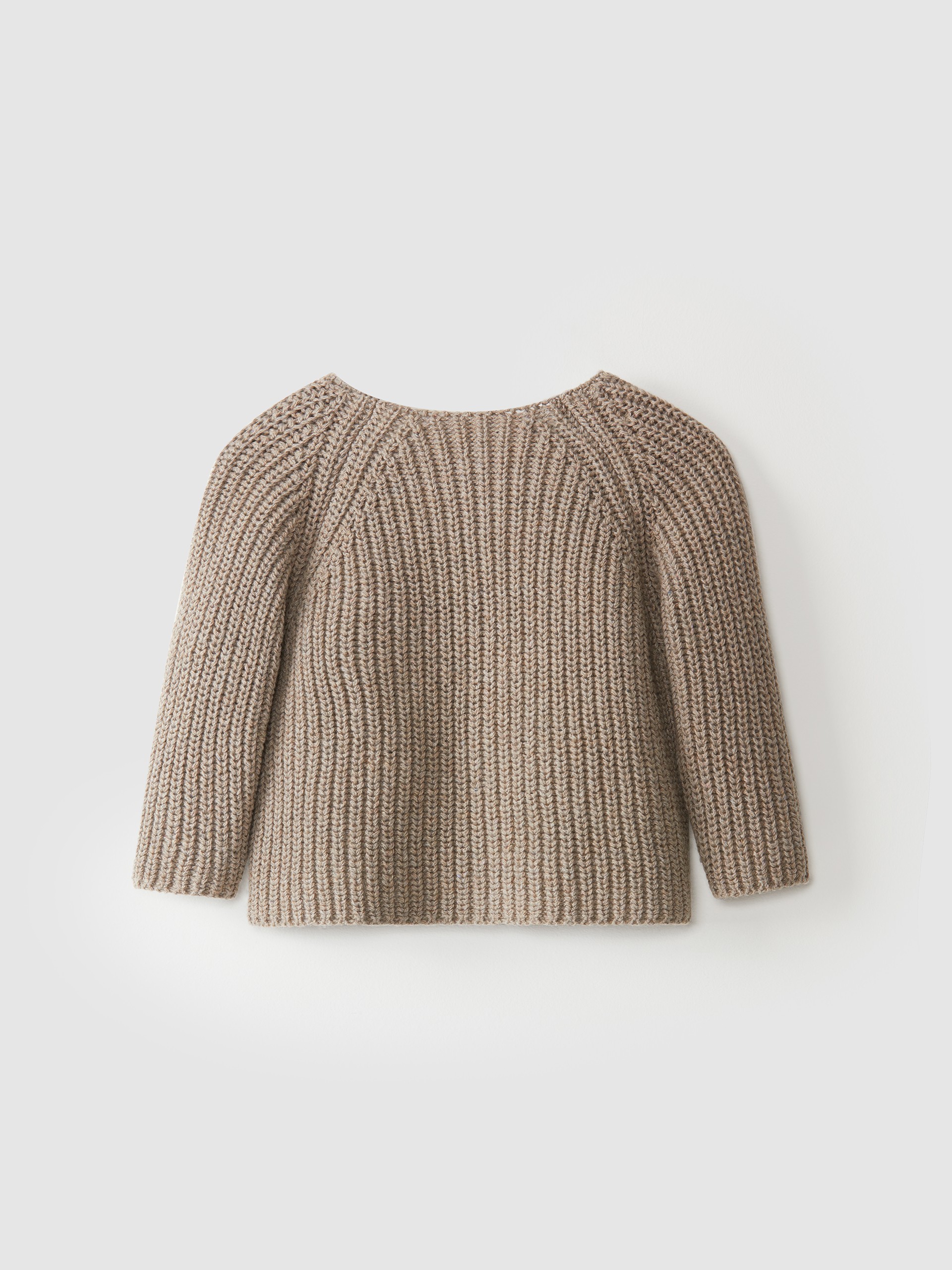 Recycled cotton/wool knitted cardigan