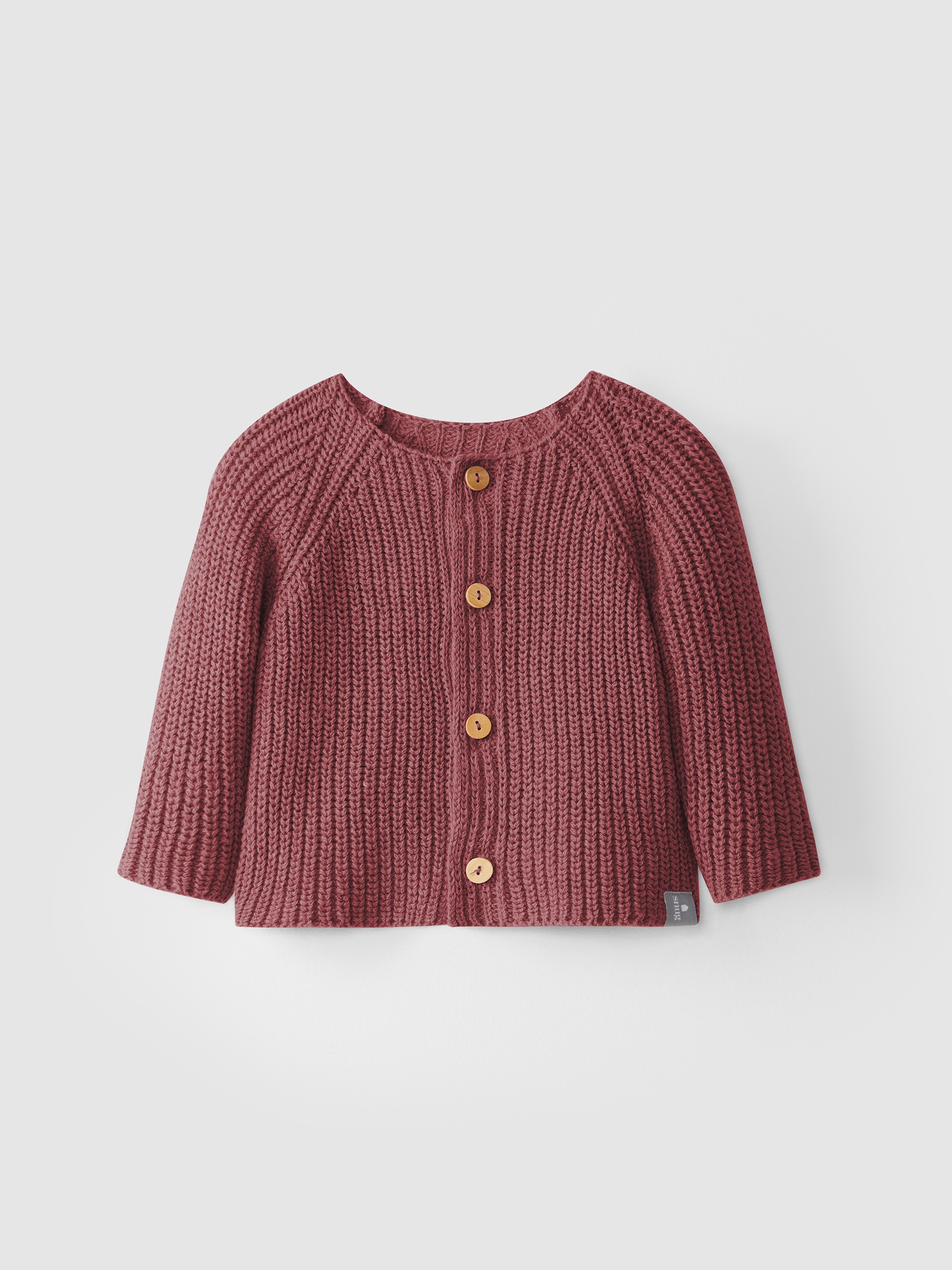 Recycled cotton/wool knitted cardigan