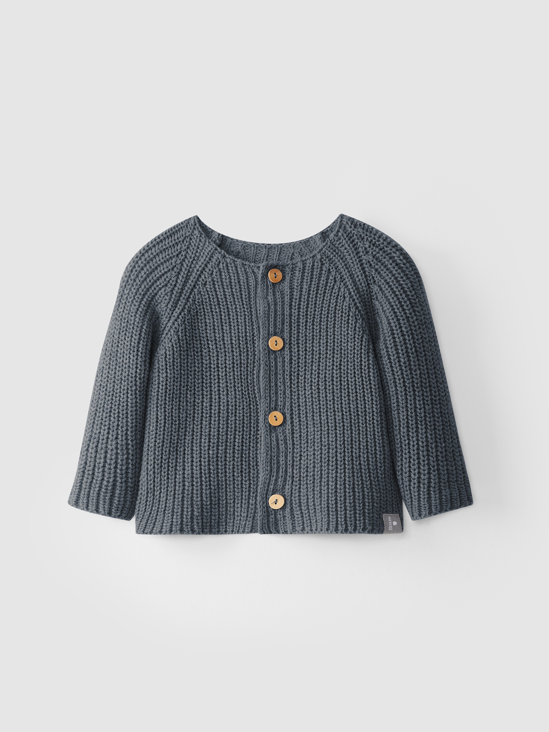 Recycled cotton/wool knitted cardigan