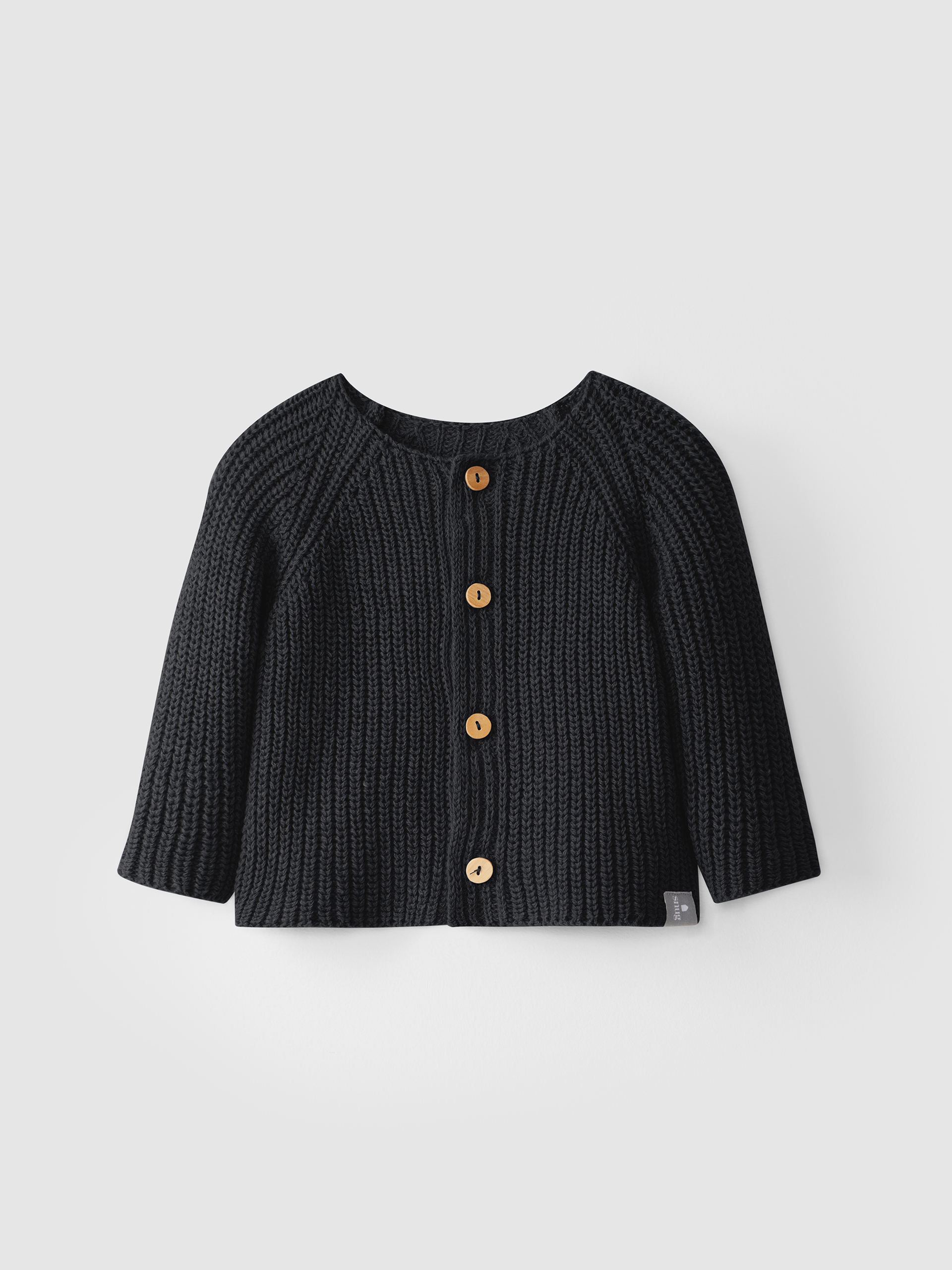 Recycled cotton/wool knitted cardigan