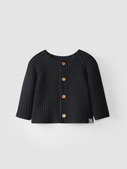 Casaco tricot algodão/lã reciclados Casaco tricot algodão/lã reciclados