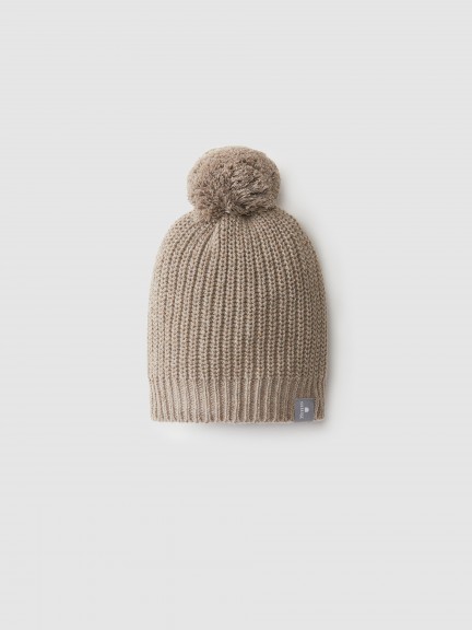 Recycled cotton/wool knitted hat