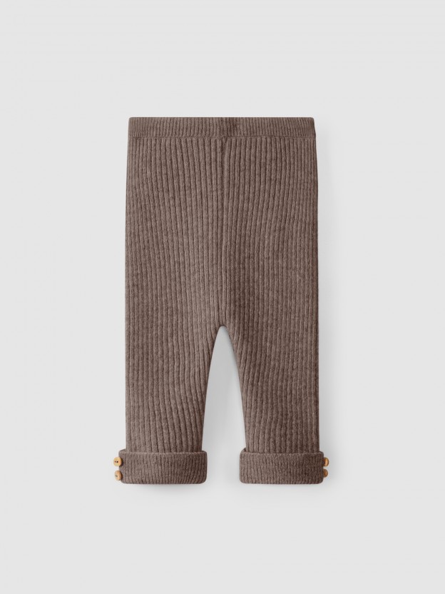 Knitted cashmere/merino pants